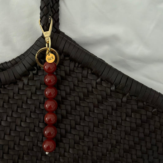 Cali Rød Jade Nøglering