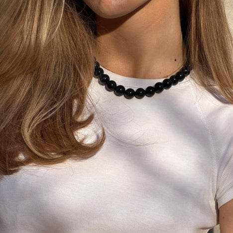 Faro Black Onyx - Krystal halskæde