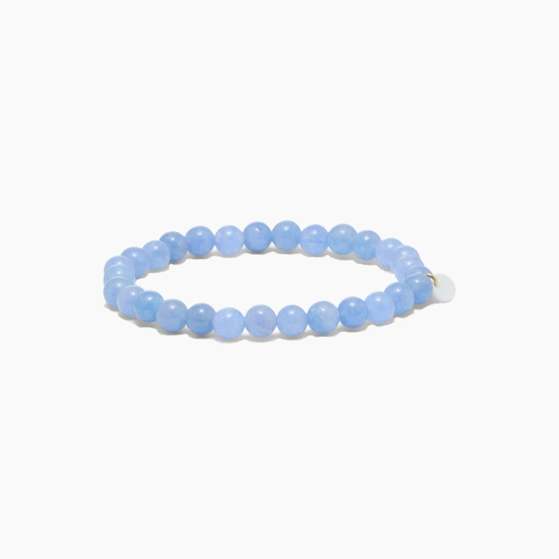 Essential Aquamarin Stretch Armbånd - 6 mm