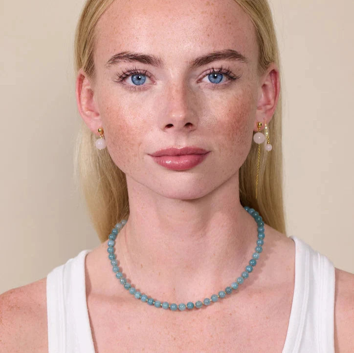 Aquamarin - Krystal halskæde