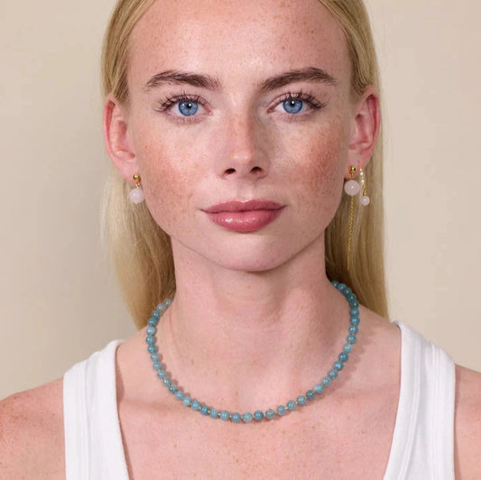 Aquamarin - Krystal halskæde