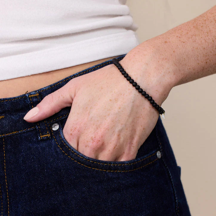 Blackstone - Krystal armbånd - 4 mm