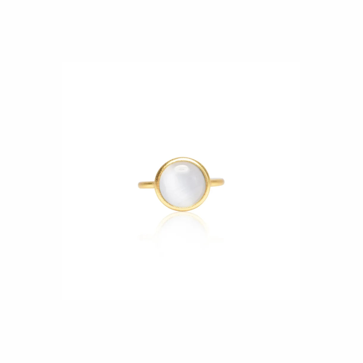 Cat Eye - Moonstone - ring - forgyldt
