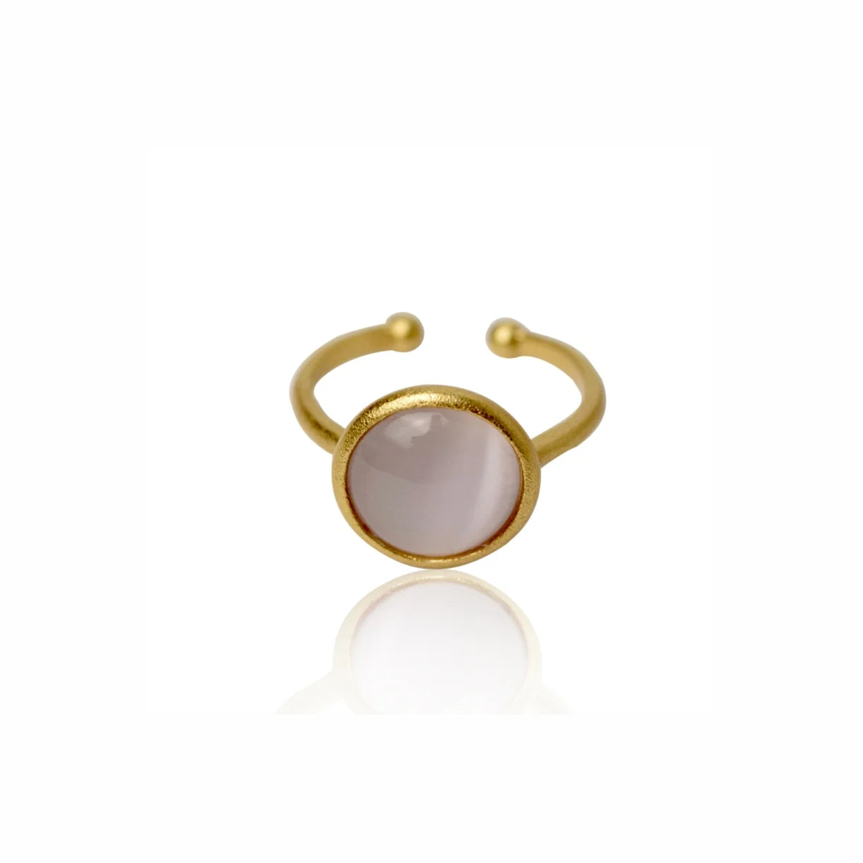 Cat Eye - Rosa - ring - forgyldt