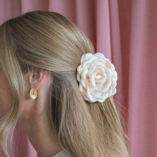 Daisy hårklemme, Lille, Råhvid