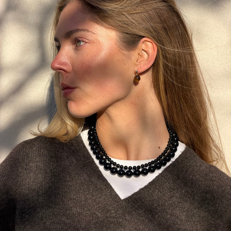 Faro Black Onyx - Krystal halskæde