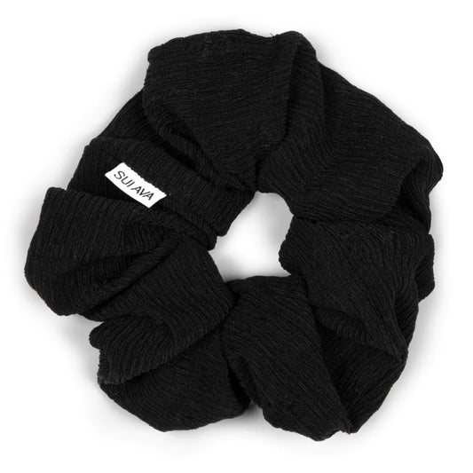 Ea Zig Zag Scrunchie Black