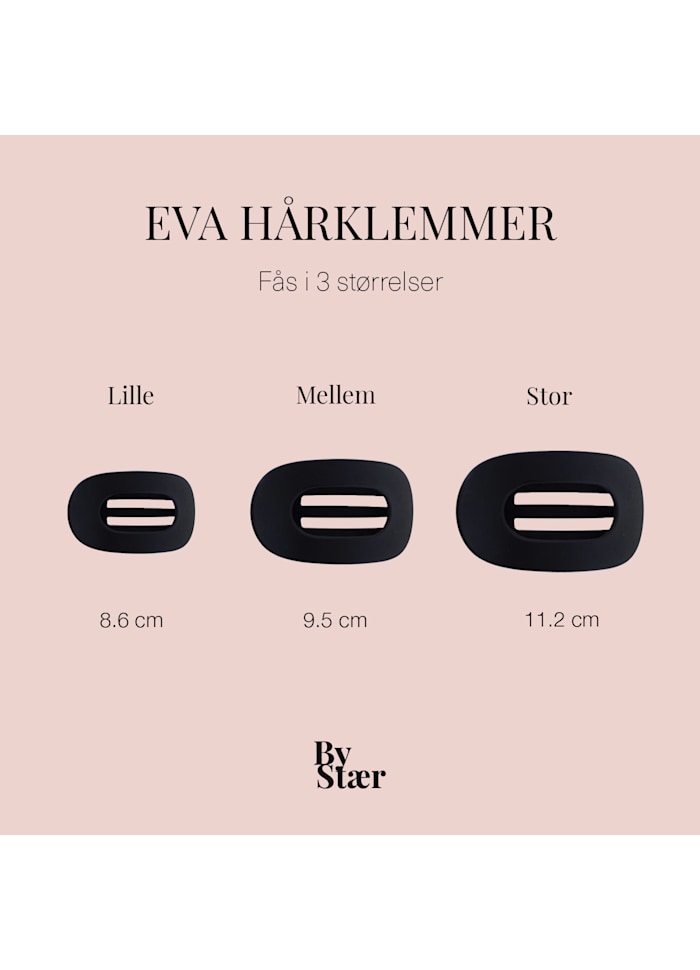 Eva hårklemme, Stor, Mat Navy