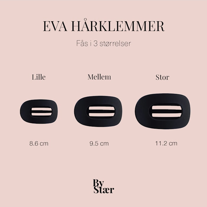 Eva hårklemme, Stor, Mat Navy