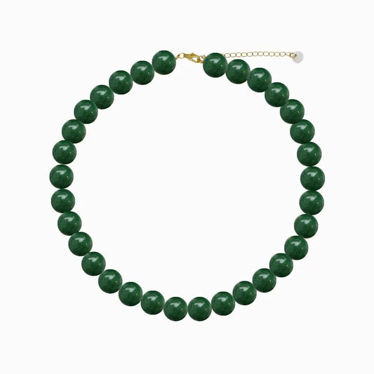 Faro Grøn Jade - Krystal halskæde