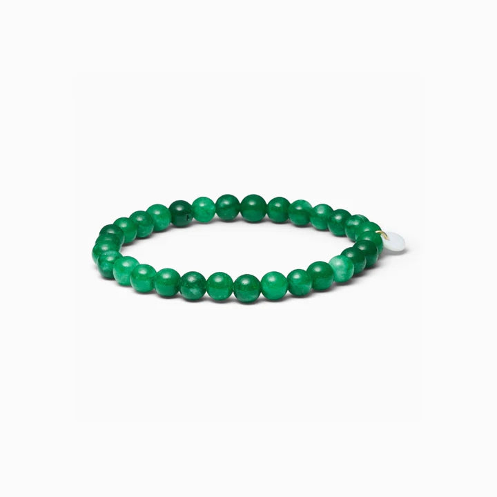 Grøn Jade - Krystal armbånd - 6 mm