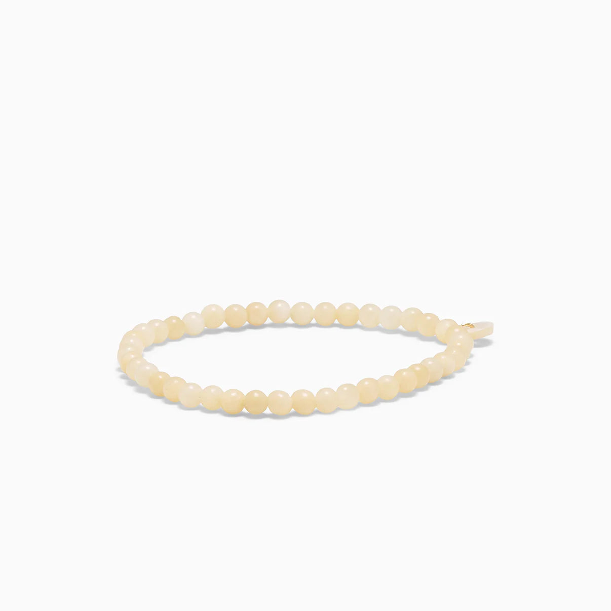 Gul Jade - Krystal armbånd - 4 mm