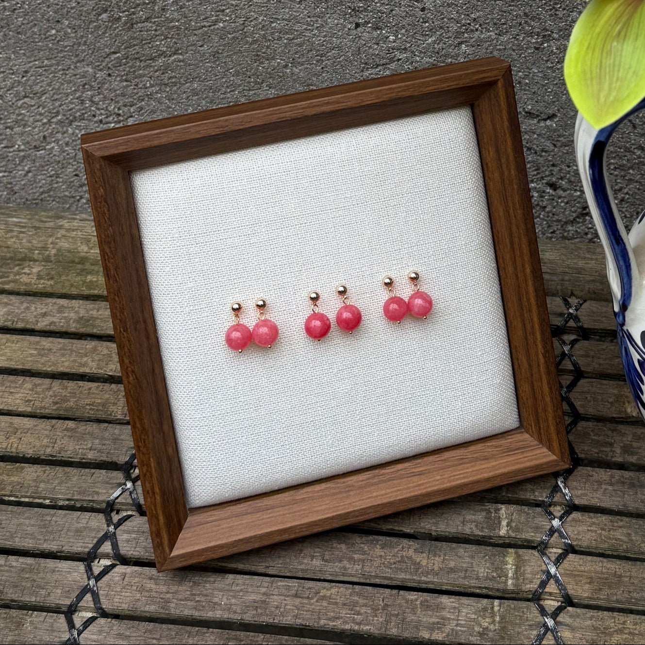 Nora Redstone Quartz - Krystal øreringe