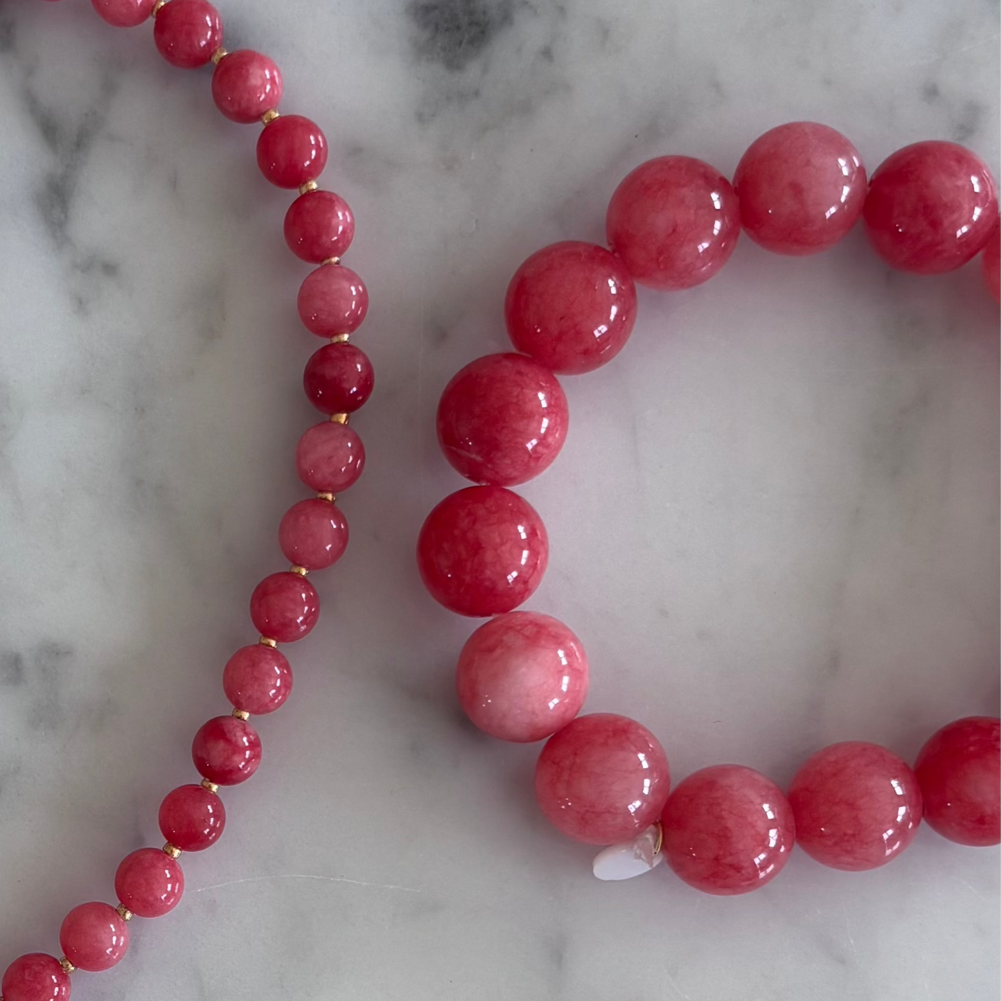 Chunky Redstone Quartz - Krystal armbånd - 12 mm