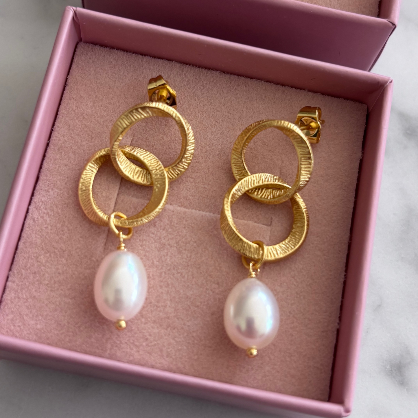 Simone - øreringe - forgyldt