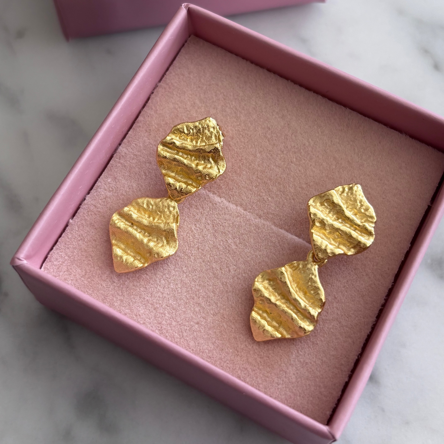 Skyla II - øreringe - forgyldt