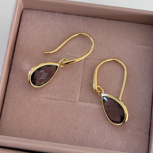 Mahal Brown - øreringe - forgyldt