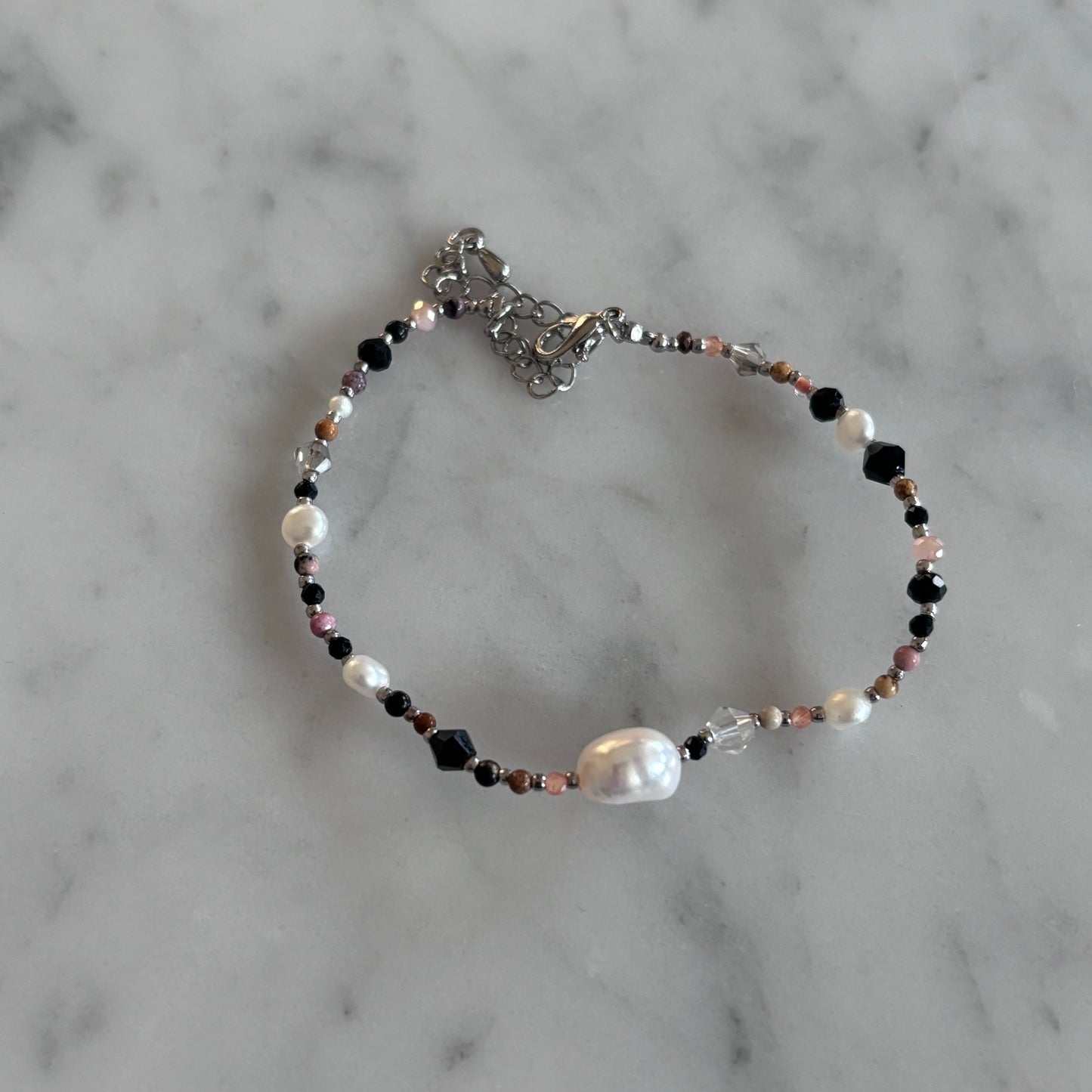 Fresh Water Pearl Korea - armbånd - sølv