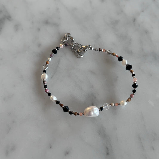 Fresh Water Pearl Korea - armbånd - sølv