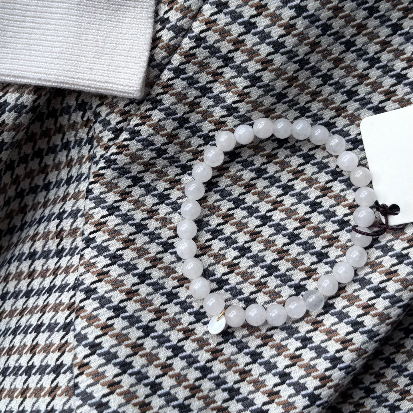 Moonstone - Krystal armbånd - 6 mm