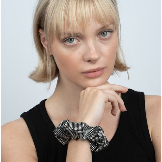 Kelly Crystal Scrunchie (Black Diamond)