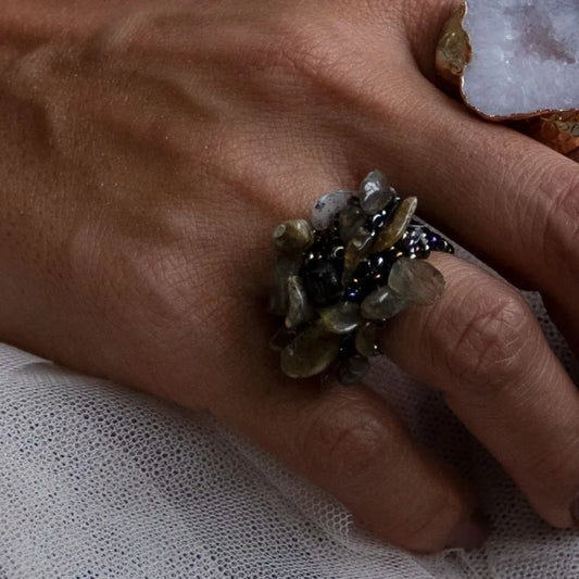 Lucky - ring (Labradorit natursten)