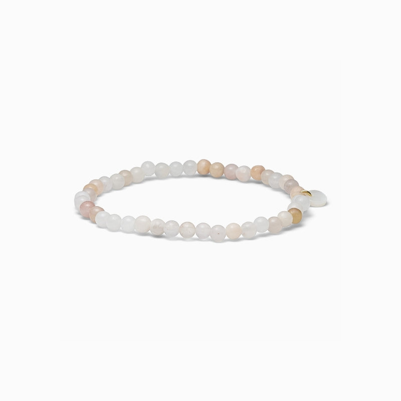 Petite Rosa Jade Stretch Armbånd - 4 mm
