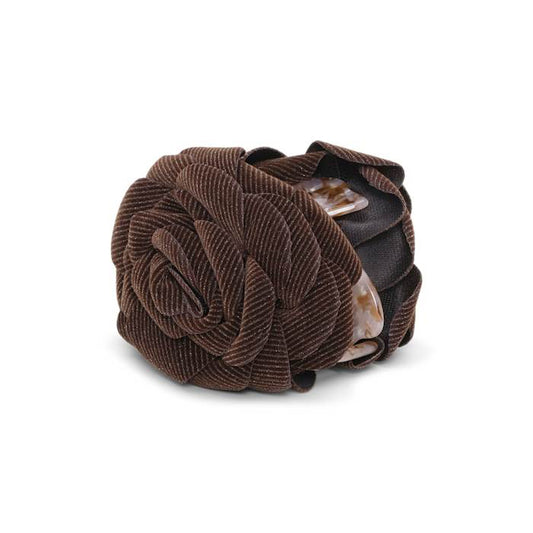 Rosa Velvet Hair Claw - Chocolate shimmer