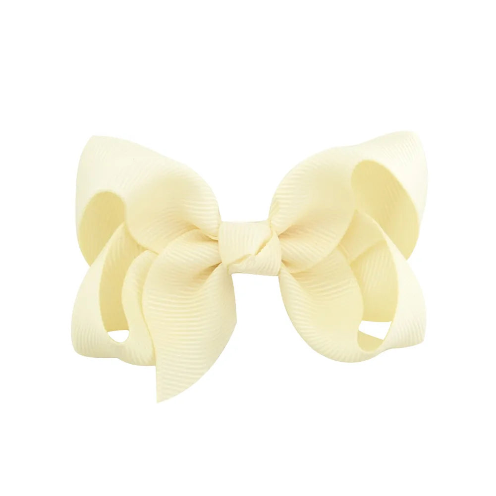 Satin Sløjfe i Creme 7 cm