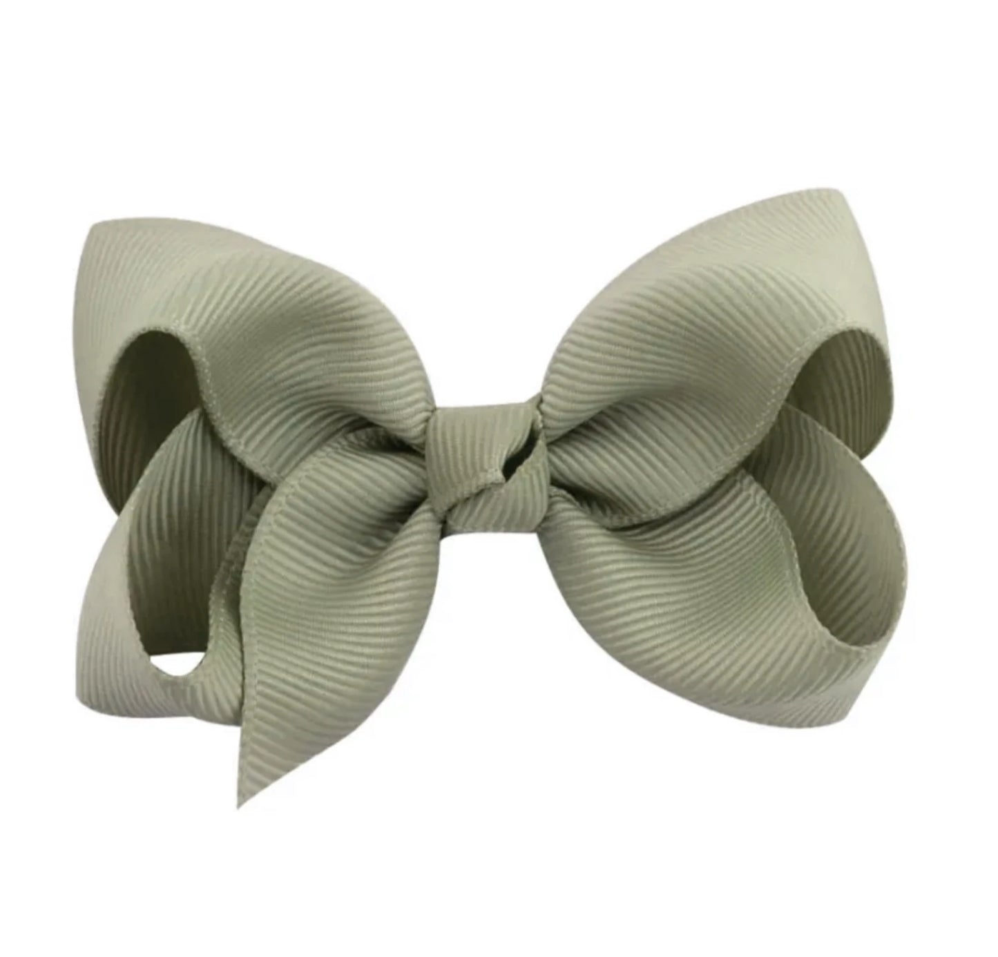 Satin Sløjfe i Lys Army Pine 7 cm