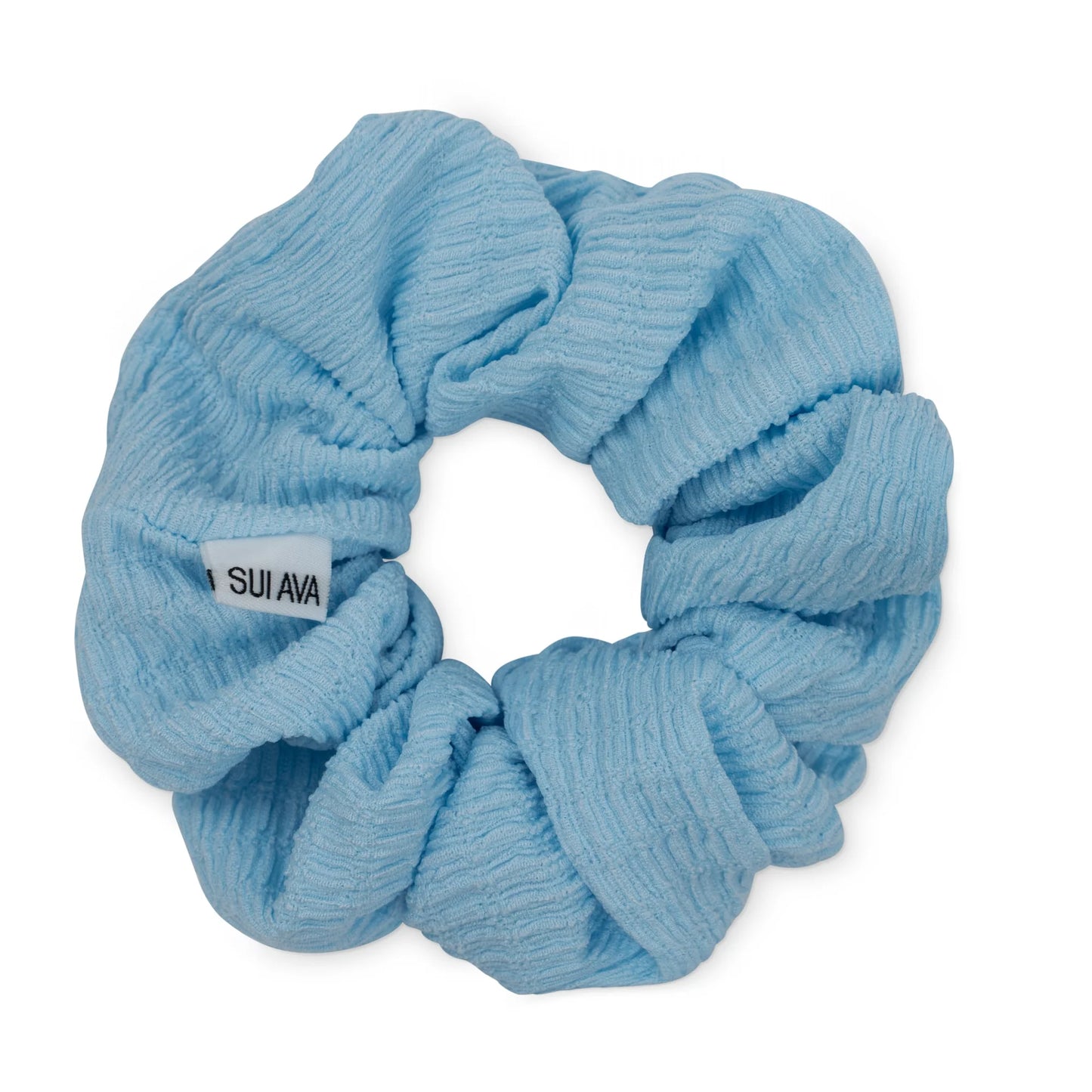 Ea Zig Zag Scrunchie Sky Blue