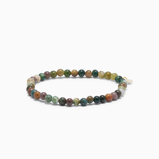Indian Agate - Krystal armbånd - 6 mm