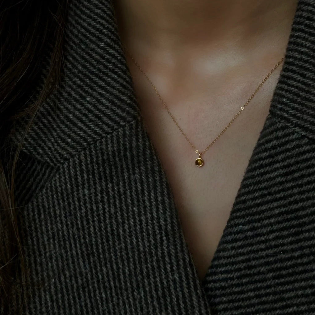 Aya Tiger Eye - Krystal halskæde