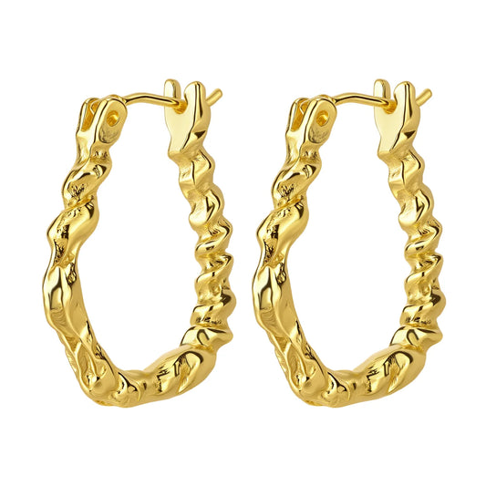 Asha - øreringe - forgyldt