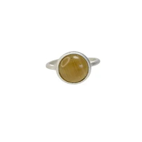 Cat Eye Brown - ring - sølv