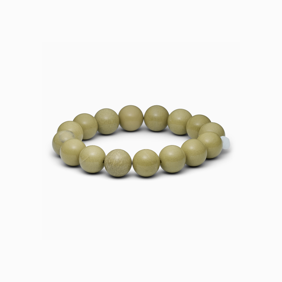 Chunky Grøn Alashan Agat Stretch Armbånd - 12 mm