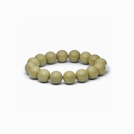 Chunky Grøn Alashan Agat Stretch Armbånd - 12 mm