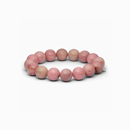 Soï Chunky Rhodonit Stretch Armbånd - 12 mm
