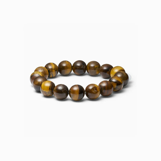 Chunky Tiger Eye - Krystal armbånd - 12 mm