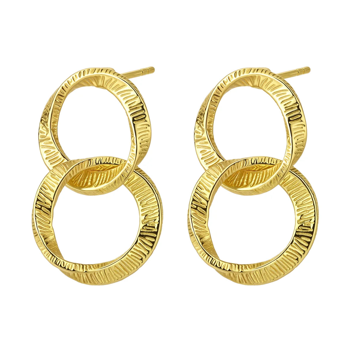 Curly - øreringe - forgyldt