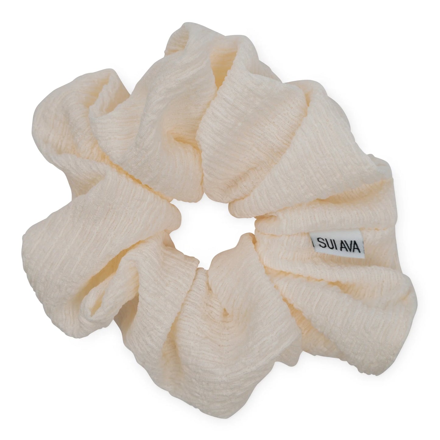 Ea Zig Zag Scrunchie Cream