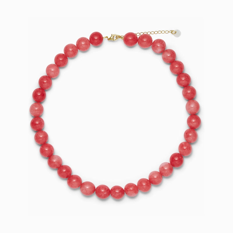 Faro Redstone Quartz - Krystal halskæde