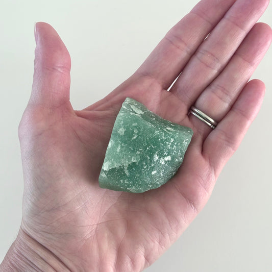 Grøn Quartz, rå krystal