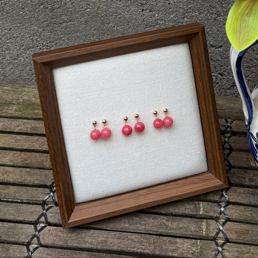 Nora Redstone Quartz - Krystal øreringe