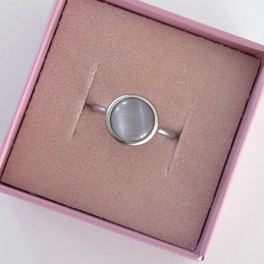 Cat Eye Moonstone - ring - sølv