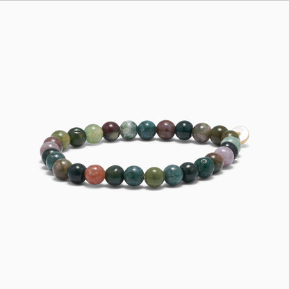 Essential Indian Agate Stretch Armbånd - 6 mm