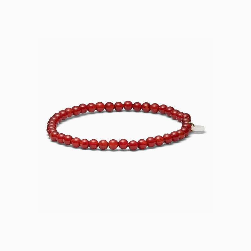 Petite Rød Jade Stretch Armbånd - 4 mm