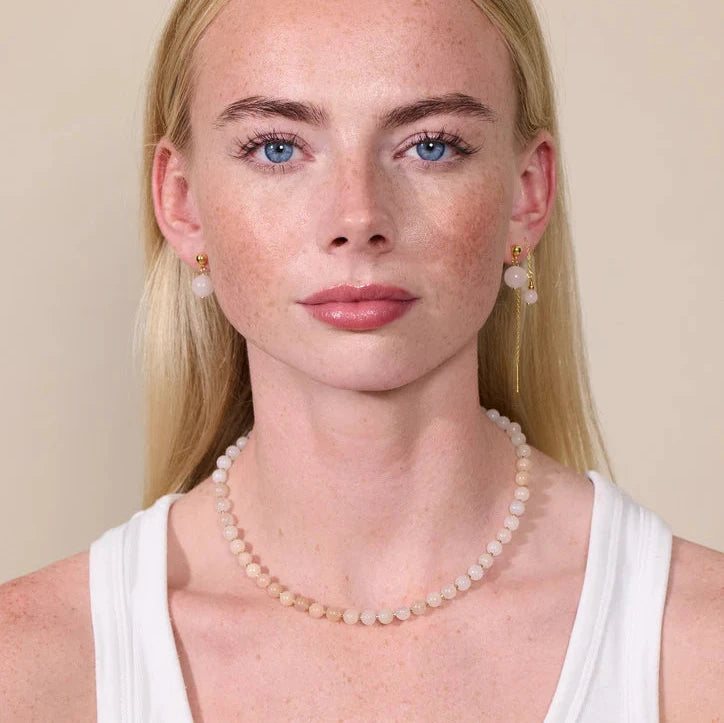 Rosa Jade - Krystal halskæde
