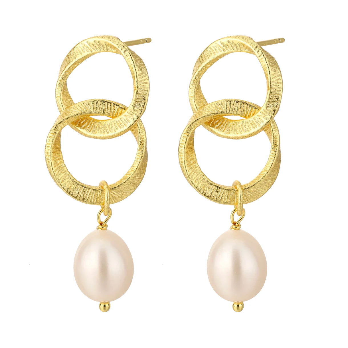 Simone - øreringe - forgyldt