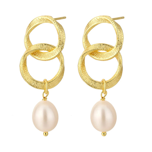 Simone - øreringe - forgyldt